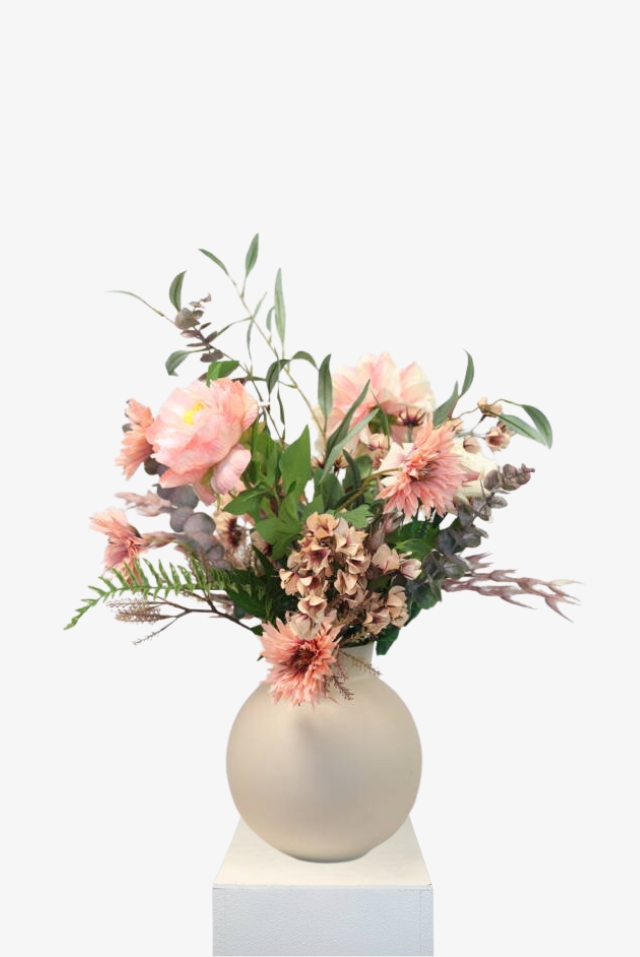 Kunstbloemen boeket Blush Harmony medium
