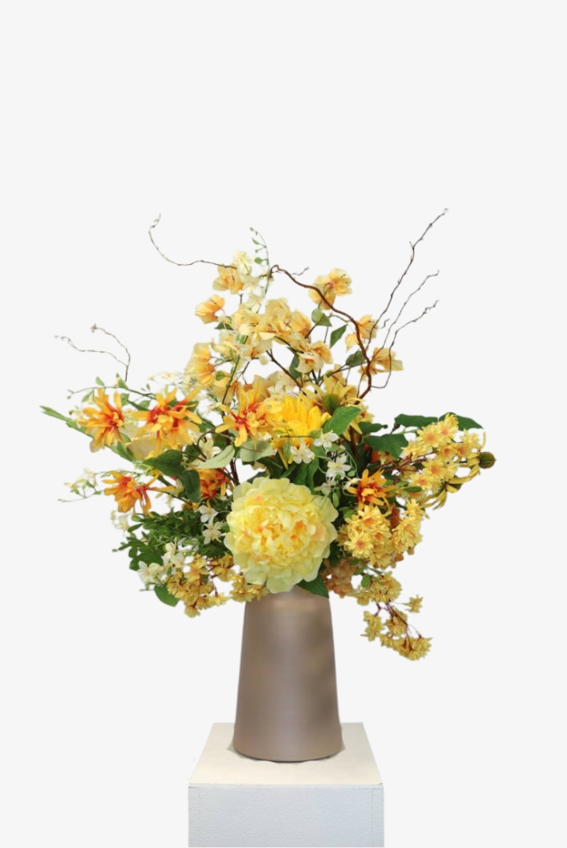Kunstbloemen boeket Golden Glow large