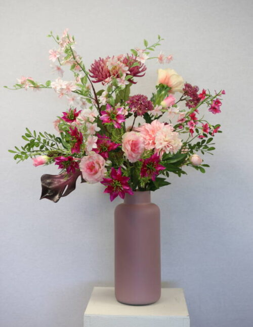 Kunstbloemen boeket Pink Serenity Large