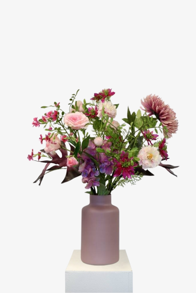 Kunstbloemen boeket Pink Serenity medium