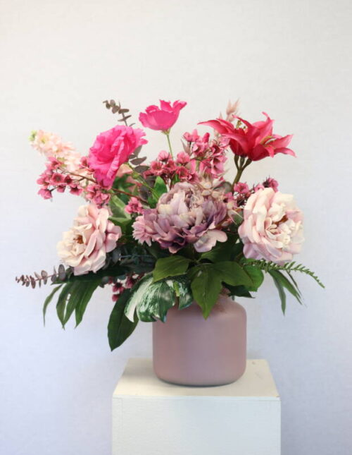 Kunstbloemen boeket Rosy Delight