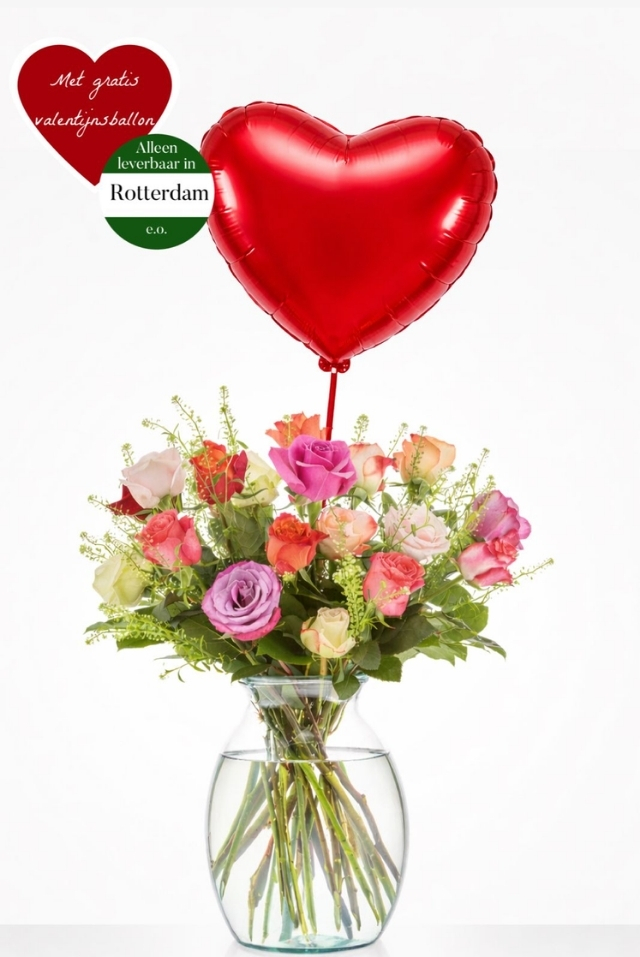 Kleurrijke rozen - Valentijn